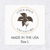 Zakelijke Logo Aangepaste Kleding Maat Ijzer Op Labels (Design 2)