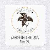 Zakelijke Logo Aangepaste Kleding Maat Ijzer Op Labels (Design 1)