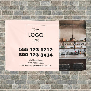 Zakelijke Logo Adverteren foto Blush Spandoek