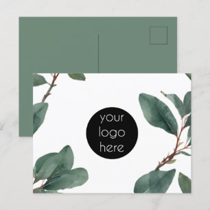 Zakelijke Logo Bedrijf Promotionele Eucalyptus Feestdagenkaart
