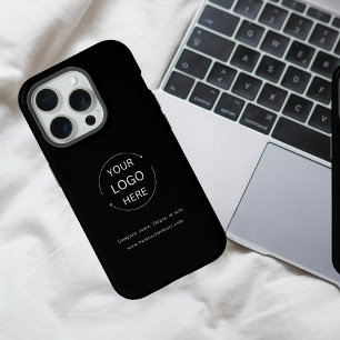 Zakelijke Logo Bedrijfsnaam Website Zwart-wit iPhone 15 Pro Hoesje