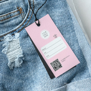 Zakelijke Logo Bewerkbare retail Roze prijs label Cadeaulabel