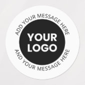 Zakelijke Logo & bewerkbare tekst waterdicht Labels (Design 2)