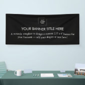 Zakelijke Logo | Black Modern 6' Adverteren Banner (Beurs)