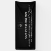 Zakelijke Logo | Black Modern 6' Adverteren Banner (Verticaal)