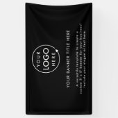 Zakelijke Logo | Black Modern Professional 5 inch Spandoek (Verticaal)
