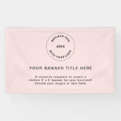 Zakelijke Logo | Blush Pink Professional 5-inch ba Spandoek (Horizontaal)