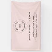 Zakelijke Logo | Blush Pink Professional 5-inch ba Spandoek (Verticaal)