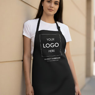 Zakelijke Logo Branding Zwart Schort