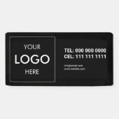 Zakelijke Logo branding zwarte banner (Horizontaal)