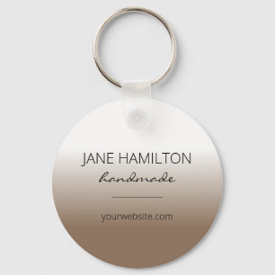 Zakelijke Logo bruine minimale eenvoudige Sleutelh Sleutelhanger