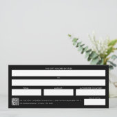 Zakelijke Logo Cadeaubon Zwart (Staand voorkant)