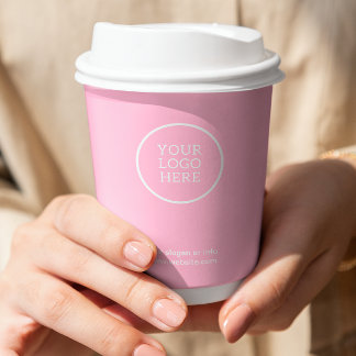 Zakelijke Logo Corporate Modern Roze Professional Papieren Bekers