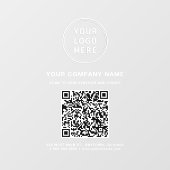 Zakelijke Logo Creëer Uw QR Code Wit Raamsticker (Vel)