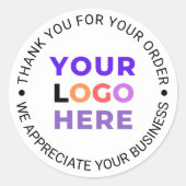 Zakelijke Logo | Custom Branded Bedankt Ronde Sticker (Voorkant)