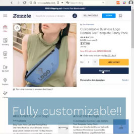  zakelijke Logo-domein tekst Sjabloon Heuptasje