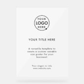 Zakelijke Logo | Eenvoudig geavanceerd minimalisti Acryl Bord (Voorkant)