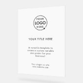 Zakelijke Logo | Eenvoudig geavanceerd minimalisti Acryl Bord (Hoek)