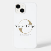 Zakelijke logo Eenvoudig schoon minimaal merk wit Case-Mate iPhone Case (Achterkant)