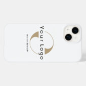 Zakelijke logo Eenvoudig schoon minimaal merk wit Case-Mate iPhone Case (Achterkant (horizontaal))