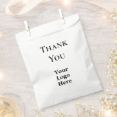 Zakelijke Logo en Dank U Zwart-wit Sjabloon Bedankzakje (Geknipt)