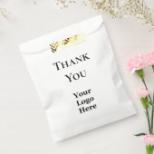 Zakelijke Logo en Dank U Zwart-wit Sjabloon Bedankzakje (Gezegeld)