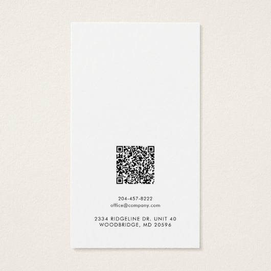 Zakelijke Logo en QR Code Oorbel Display Kaart (Achterkant)