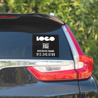 Zakelijke Logo- en QR-codecotor Venster Vinylnaald Sticker