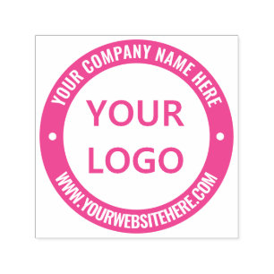 Zakelijke Logo en Tekst Kleur Ronde Stempel Sjablo