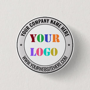 Zakelijke Logo en Tekst Promotionele Button Sjablo