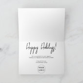 zakelijke Logo Feestdagen Kaart (Binnen)