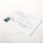 Zakelijke Logo Flower Decor Vakantie Kaart (Gedraaid)