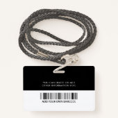Zakelijke Logo | Foto naam Barcode Medewerker Badge (Achterkant met draagriem)