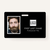 Zakelijke Logo | Foto naam Barcode Medewerker Badge (Voorkant)