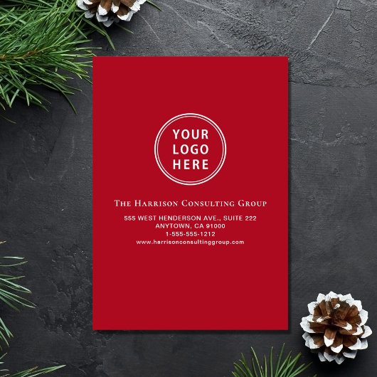 Zakelijke Logo Foto Zakelijke Kerstdagen Feestdagenkaart