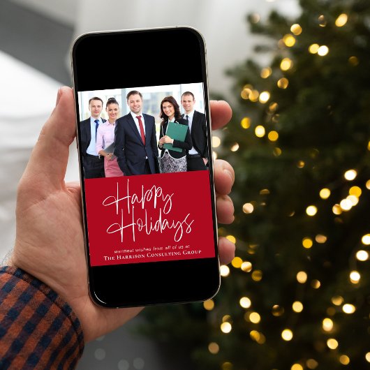 Zakelijke Logo Foto Zakelijke Kerstdagen Feestdagenkaart