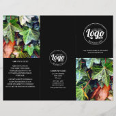 Zakelijke Logo & foto Zwarte Drievoudige Brochure (Voorkant)