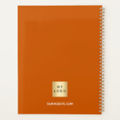 Zakelijke logo gebrande sinaasappel elegant 2026 planner (Achterkant)