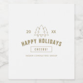 Zakelijke Logo  Gold Tree Wijn Etiket (Enkel label)