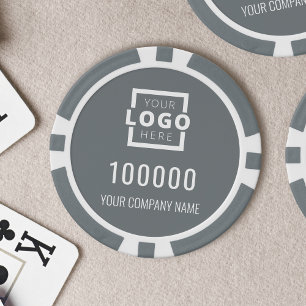 Zakelijke Logo Grey Poker Chips