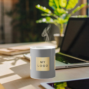 Zakelijke logo grijs koffiemok