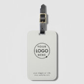 Zakelijke Logo | Grijze moderne professionele reis Bagagelabel (Voorkant (verticaal))