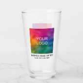 Zakelijke Logo Hier Sjabloon Gepersonaliseerd Bier Glas (Achterkant)