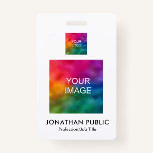 Zakelijke Logo Hier Werknemer Fotonaam en titel Badge