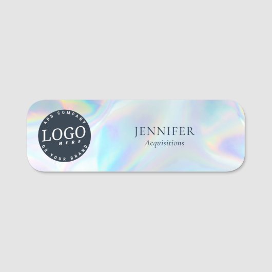 Zakelijke Logo Holografische Professionele Medewer Naamplaatje (Voorkant)