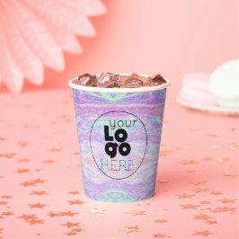 Zakelijke Logo iriserende Glitter Paper Party Cups Papieren Bekers