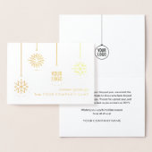 Zakelijke Logo Kerst Ornamenten Eenvoudige vakanti Folie Kaarten (Display)