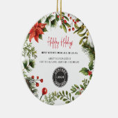 Zakelijke Logo Kerst van de Mistletoe Keramisch Ornament (Rechts)