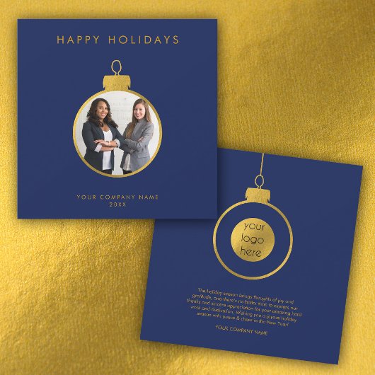 Zakelijke Logo Kerstmis Fotokaart