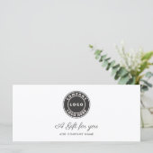 Zakelijke Logo Klanten Loyaliteit Cadeaubon (Staand voorkant)